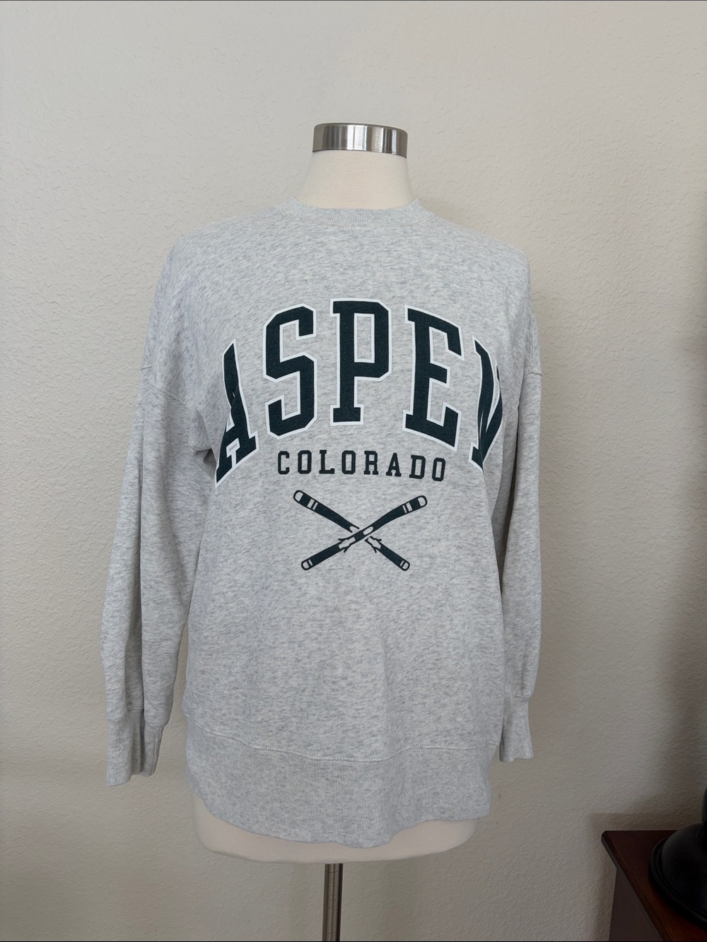 Aspen Colorado Gray Crewneck Sweatshirt